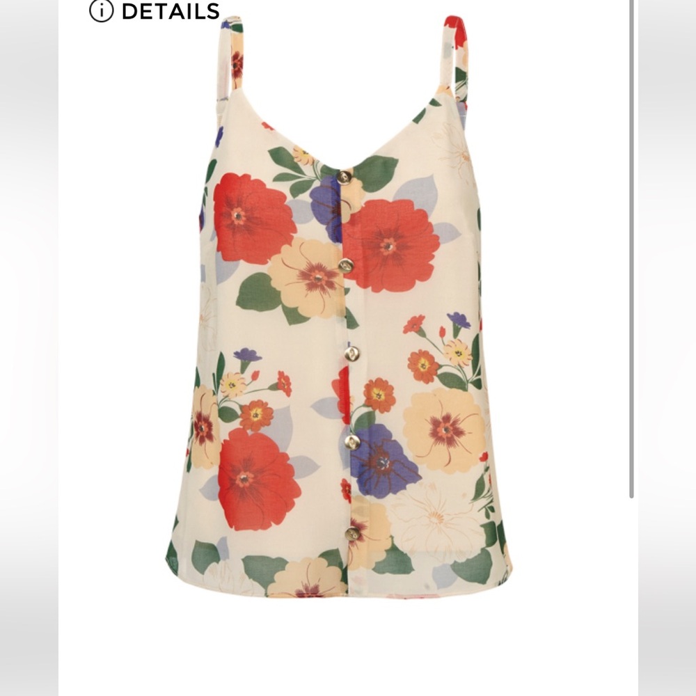 CAbi Multicolor Floral Camisole Top